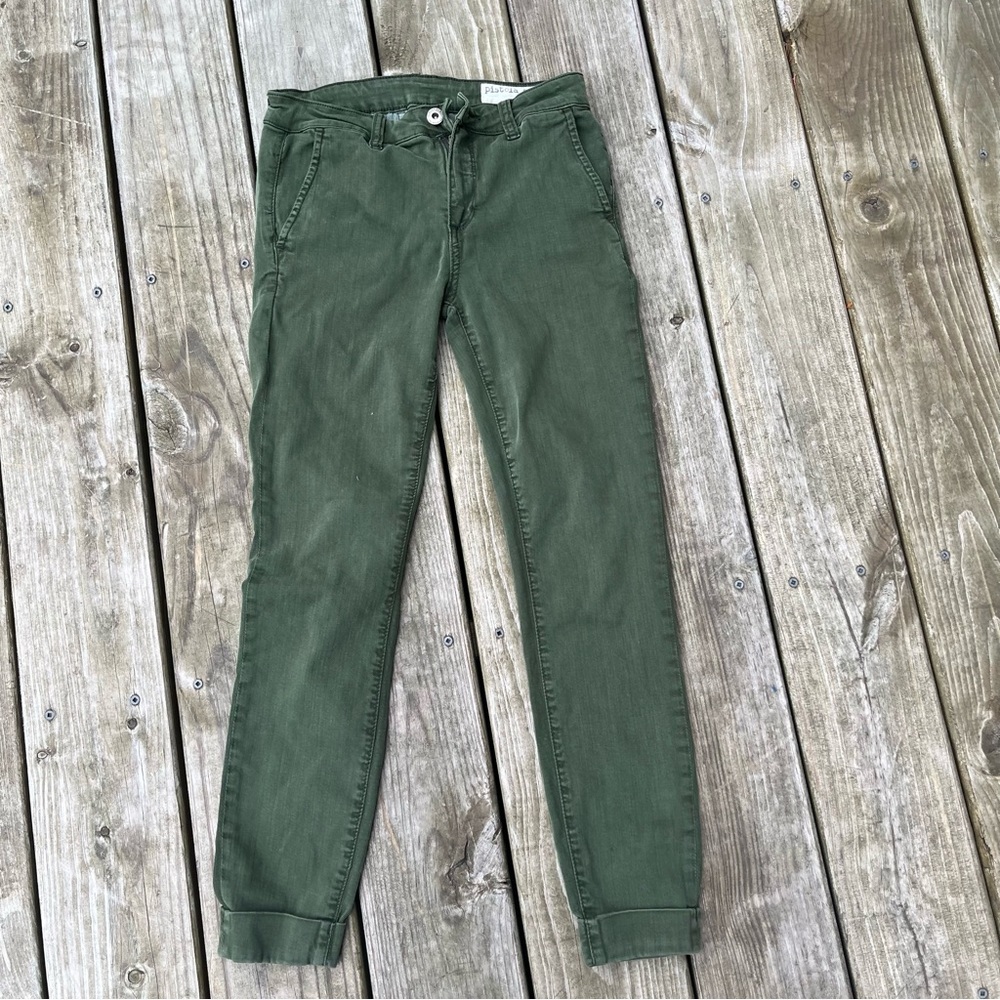 Pistola Chino Rolled Cuff Pant Army Green Khaki 26